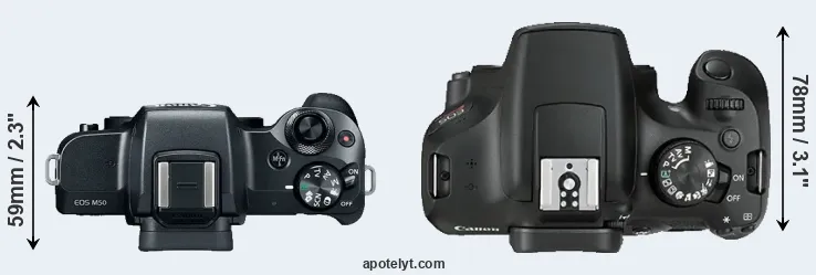 Compare M50 versus T6 top
