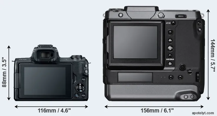 Comparison M50 or GFX 100 rear