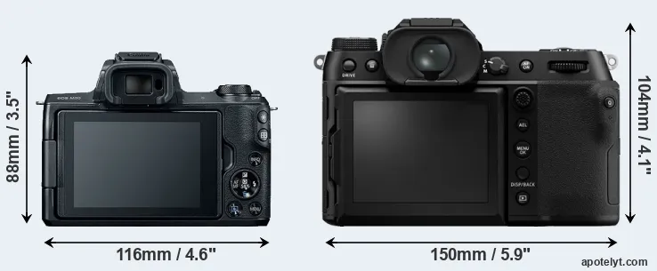 Comparison M50 or GFX 100S rear