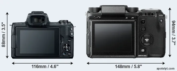 Comparison M50 or GFX 50S rear