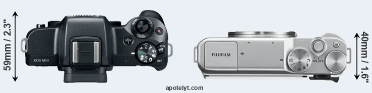Compare M50 versus X-A10 top