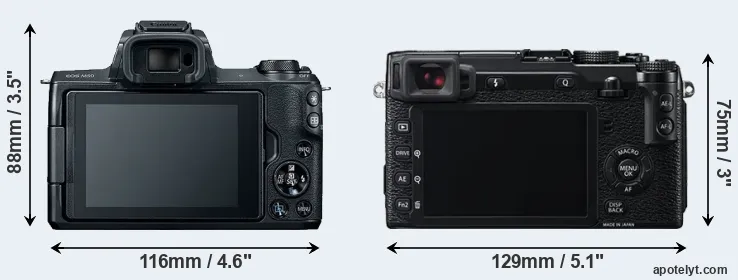 Comparison M50 or X-E2 rear