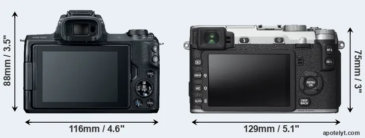 Comparison M50 or X-E2S rear