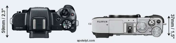 Compare M50 versus X-E2S top