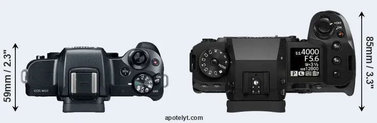Compare M50 versus X-H2S top