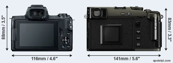 Comparison M50 or X-Pro3 rear