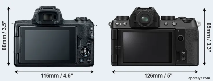 Comparison M50 or X-S10 rear