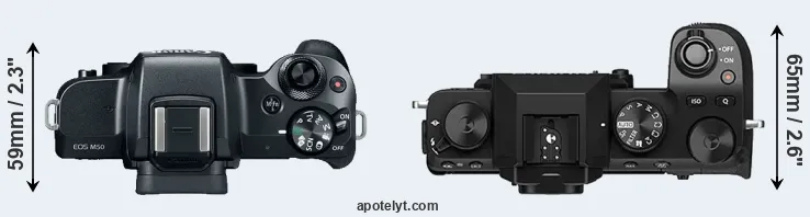Compare M50 versus X-S10 top