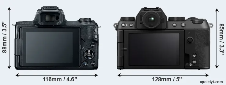 Comparison M50 or X-S20 rear