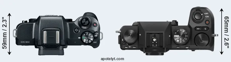 Compare M50 versus X-S20 top