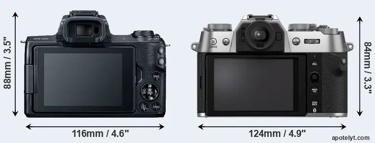 Comparison M50 or X-T50 rear