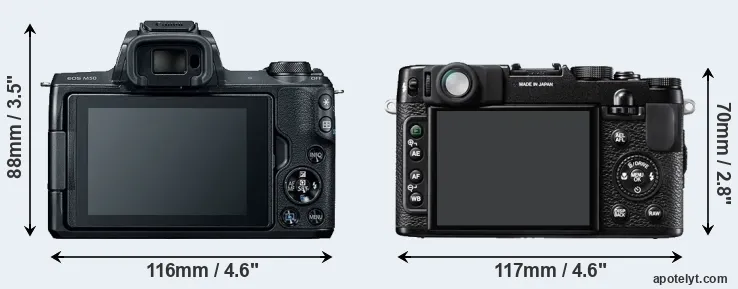 Comparison M50 or X10 rear