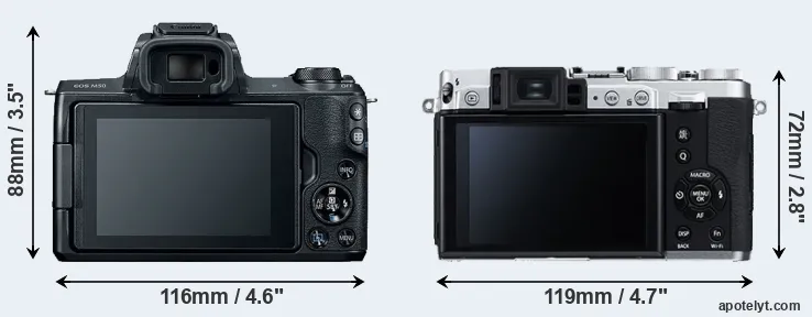 Comparison M50 or X30 rear