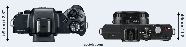 Compare M50 versus D-LUX 6 top