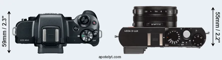 Compare M50 versus D-LUX Typ 109 top