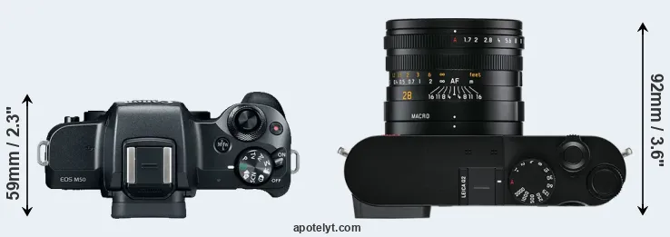 Compare M50 versus Q2 top