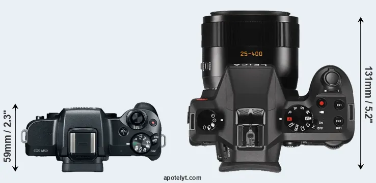 Compare M50 versus V-LUX Typ 114 top