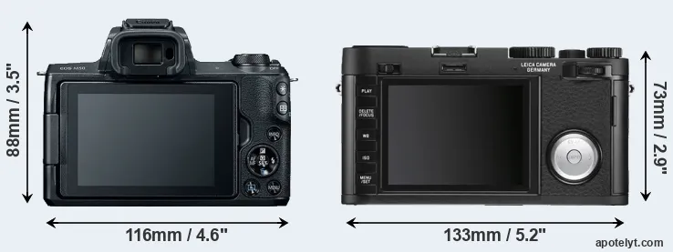 Comparison M50 or X Vario rear