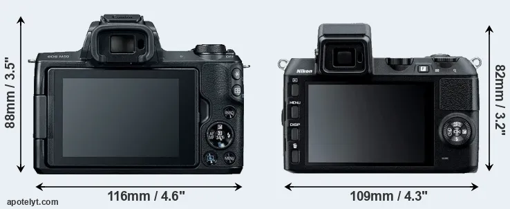 Comparison M50 or V2 rear