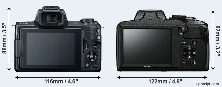 Comparison M50 or B600 rear