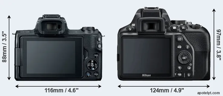 Comparison M50 or D3500 rear