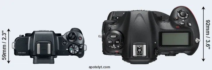 Compare M50 versus D5 top