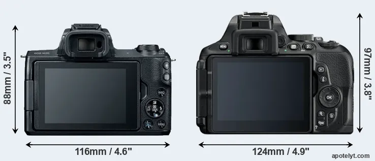 Comparison M50 or D5600 rear