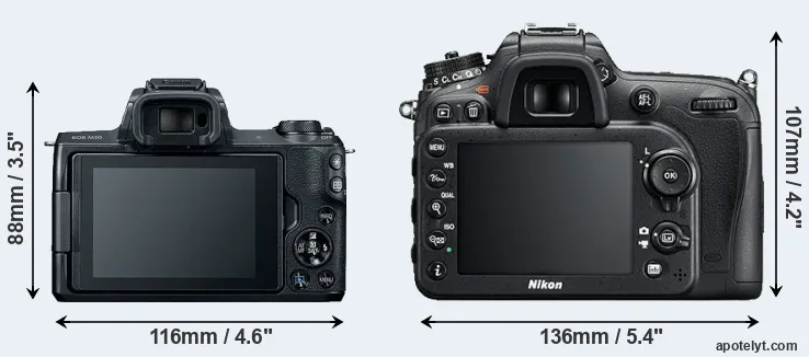 Comparison M50 or D7200 rear