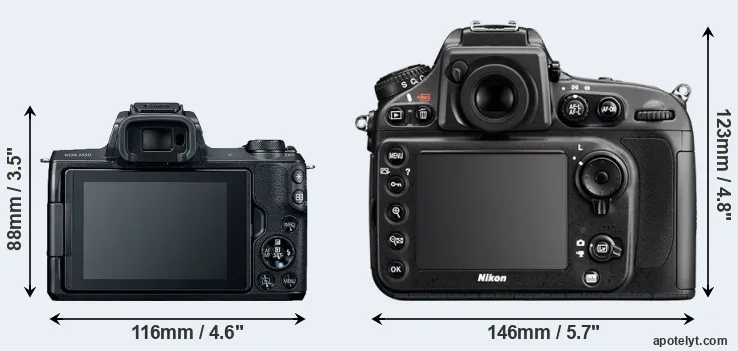 Comparison M50 or D800E rear