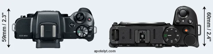 Compare M50 versus Z30 top