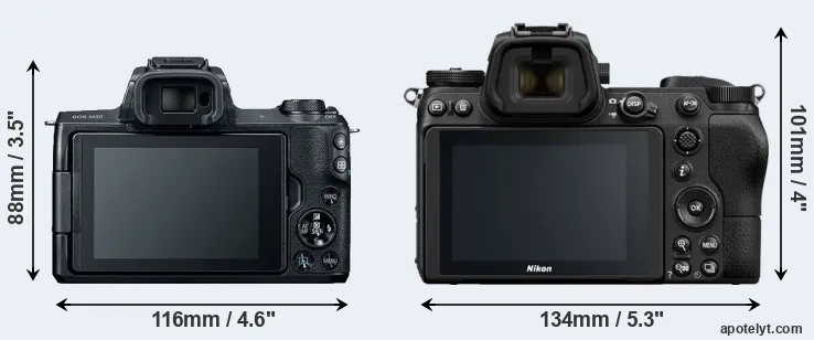 Comparison M50 or Z6 rear