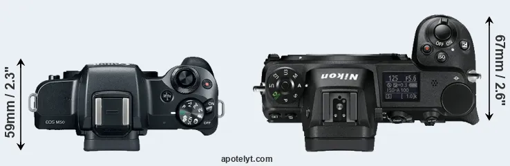 Compare M50 versus Z6 top