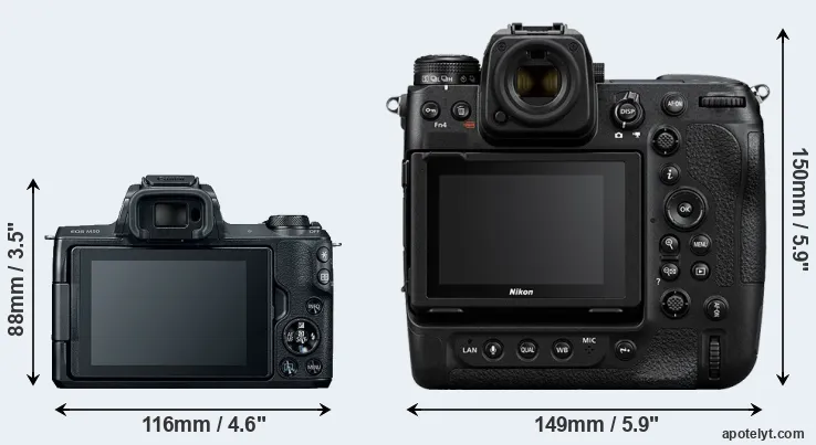Comparison M50 or Z9 rear