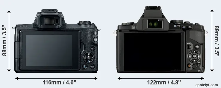 Comparison M50 or E-M5 rear