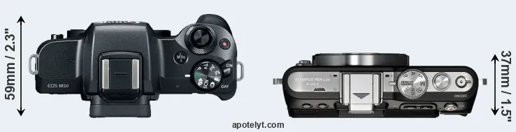 Compare M50 versus E-PL3 top