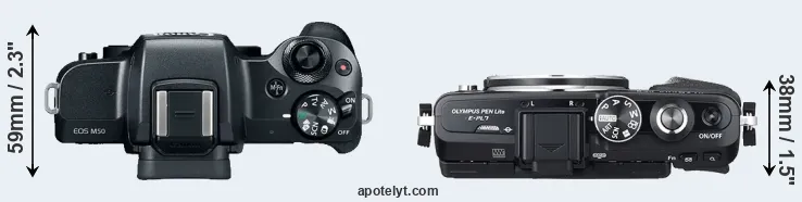 Compare M50 versus E-PL7 top