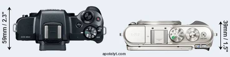 Compare M50 versus E-PL9 top
