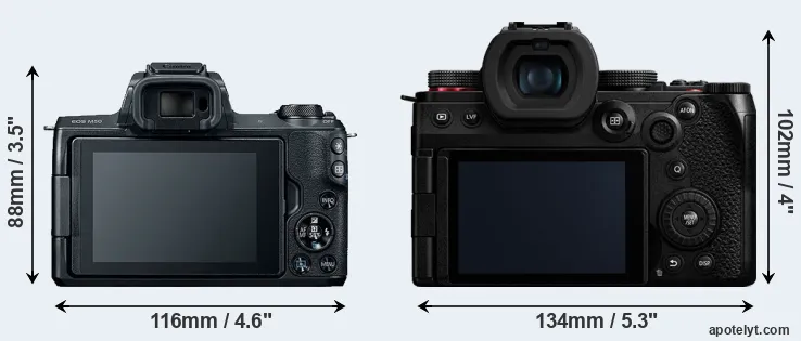 Comparison M50 or G9 II rear