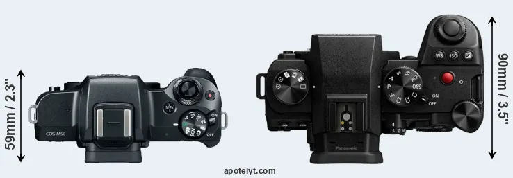 Compare M50 versus G9 II top
