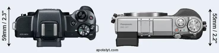 Compare M50 versus GX7 top