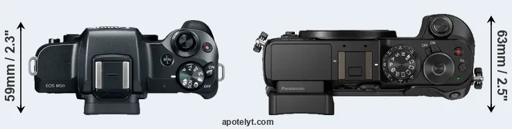 Compare M50 versus GX8 top