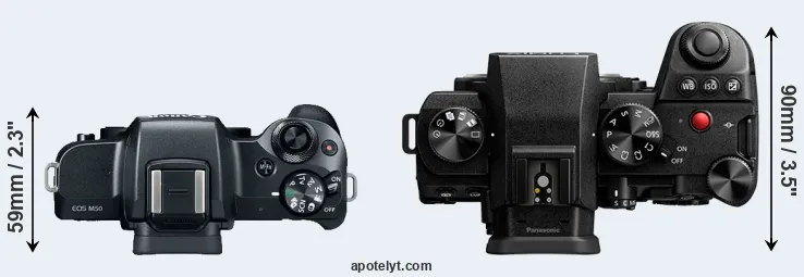Compare M50 versus S5 II top