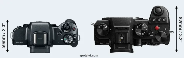 Compare M50 versus S5 top