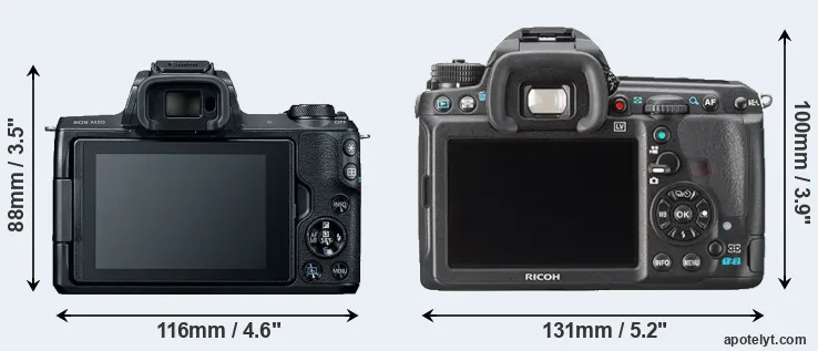 Comparison M50 or K-3 rear