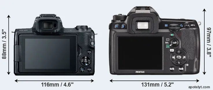 Comparison M50 or K-5 II rear