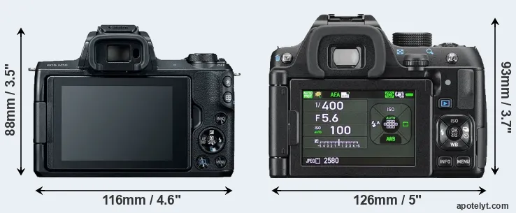 Comparison M50 or K-70 rear