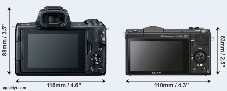 Comparison M50 or A5100 rear