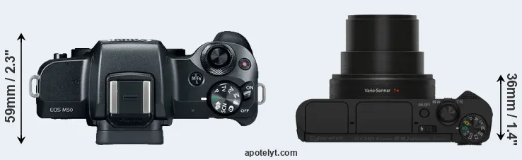 Compare M50 versus HX80 top