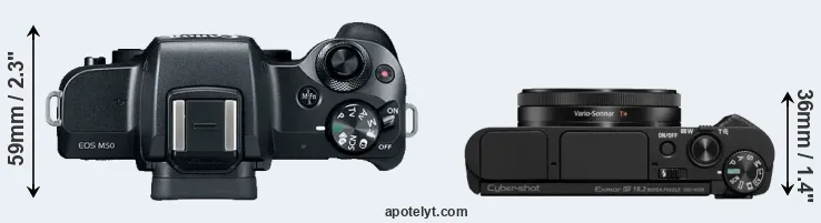 Compare M50 versus HX99 top
