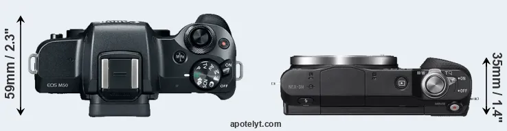 Compare M50 versus NEX-3N top